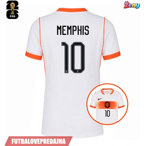 Lacne Ženy Futbalové dres Holandsko Memphis Depay #10 MS 2026 Krátky Rukáv - Preč